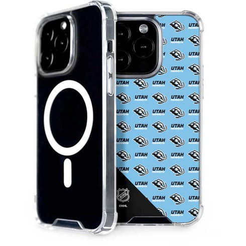 NHL Utah Mammoth Logo Pattern iPhone 15 Pro MagSafe Case
